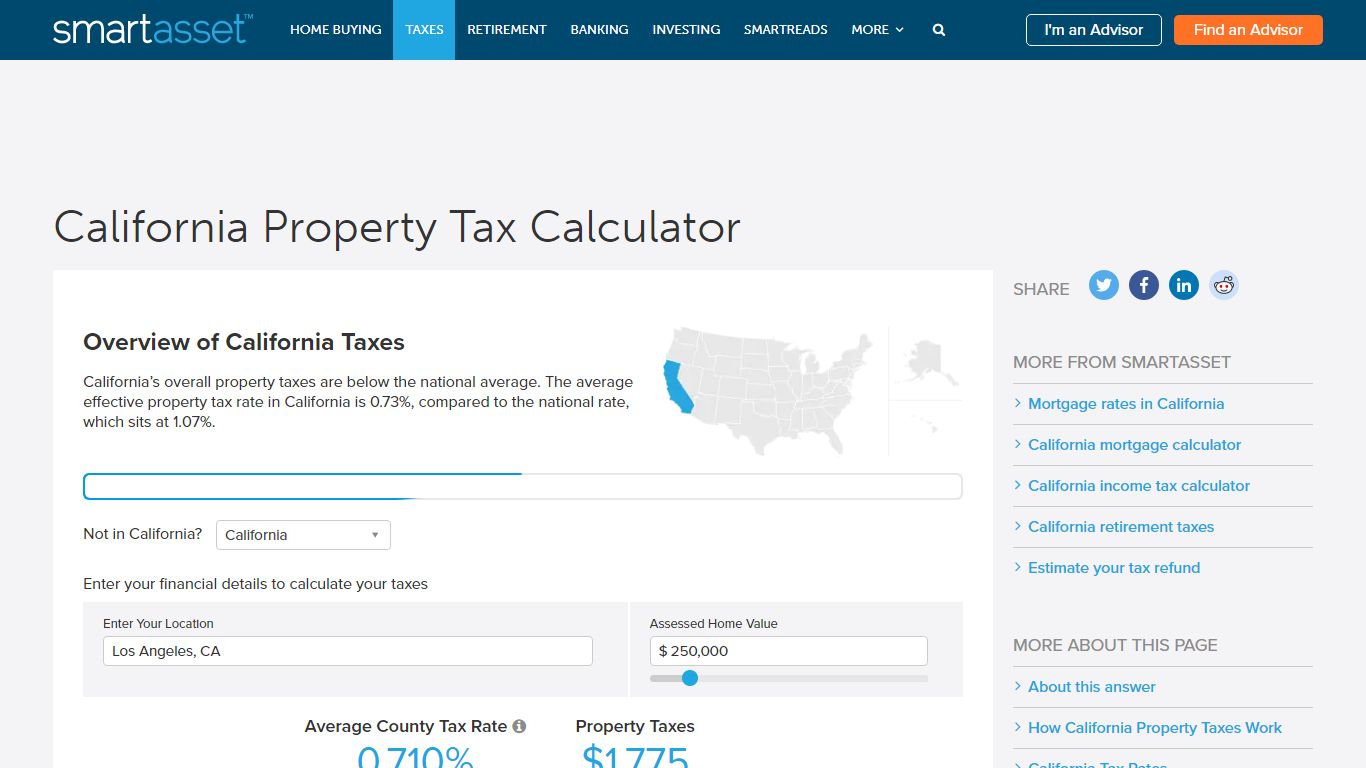 California Property Tax Calculator - SmartAsset